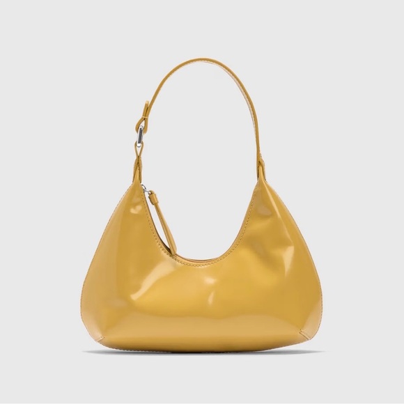 BY FAR Amber Yellow Semi Patent Leather Bag - New in Dustbag - MSRP $625 - Picture 2 of 3